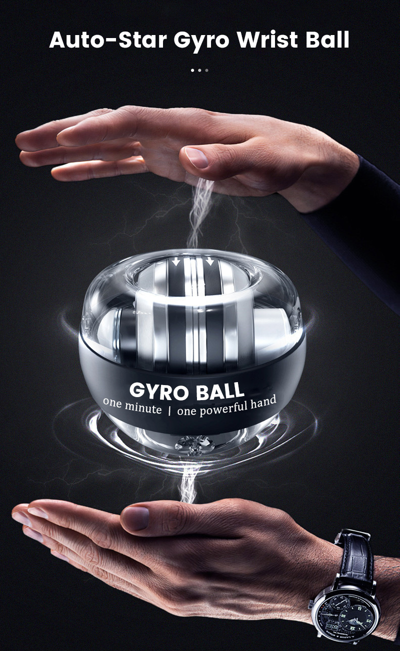 LED Flashing Gyroscope Ball for Wrist Exercise Custom OEM