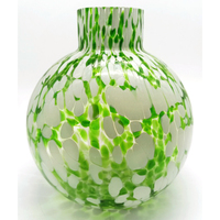 Vase de couleur léopard fantaisie Vase en verre de fleur fait à la main pour la maison