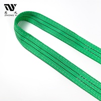 Eslinga de elevación de poliéster de alta resistencia de 2 toneladas con ojales, certificación CE, longitud personalizada, 3 años de garantía para elevación de carga industrial