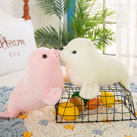 Peluche courte personnalisée OEM/OED, simulation de monde sous-marin polaire, phoque, lion marin, rembourrage en coton PP, anti-stress, brodée