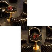 Meubles de bar et de salon modernes au prix d'usine, canapé, chaise avec table ronde, ensemble de sièges de luxe pour club, café, meubles de bistrot commerciaux