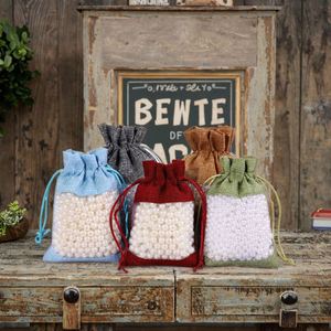 Bolsas de Regalo Ecológicas de Organza con Cordón de Lino, Personalizables para Grabado, Empaque de Dulces y Artículos para Fiestas de Boda - Product Image 5
