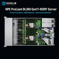 Server Rak 1U HPE ProLiant DL360 Gen11 4509Y, Node Komputasi 1U Serbaguna untuk Server Beban Kerja Campuran Perusahaan Tujuan Umum