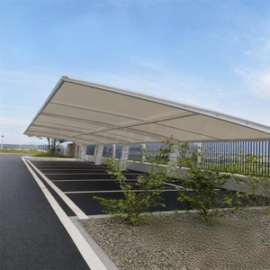 Structures de voiles d'ombrage personnalisables pour parking, structures tendues en PVDF, abri de parking - Product Image 3