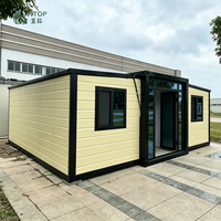 Casa Contenedor Móvil Expandible de 20 pies, 2 Dormitorios, Casa Pequeña Plegable, Casas Contenedor Prefabricadas para Hotel, Casa Pequeña OEM