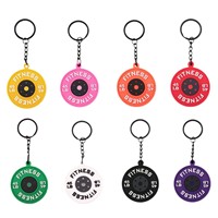 Porte-clés créatif et mignon, série fitness, haltères et disques de musculation, breloque pour sac à dos, bijou, chaîne de clés