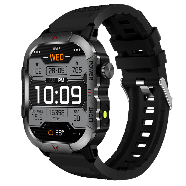New X31 Smart Watch With LED Light for Sports Men Triple Defense 2.01inch Square Screen IP68 Waterproof Dafit App Smartwatch