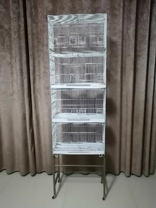 Stapelbare kweekkooi met verwijderbare scheidingswanden - Modulaire kanarie- en vinkkooi voor kweek en presentatie - Product Image 6