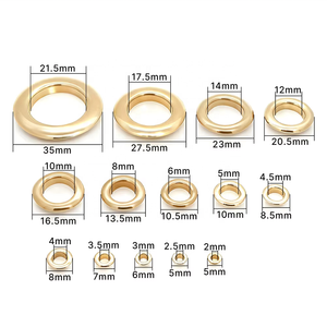 Œillets décoratifs ronds en cuivre à bord métallique, vente directe usine, pour bâches, abat-jour, sacs de frappe et vêtements - Product Image 2