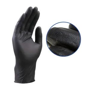 Wholesale Cheap Black Garden Work Nitrile Gloves Black Disposable Nitrile Industrial Gloves Powder Free