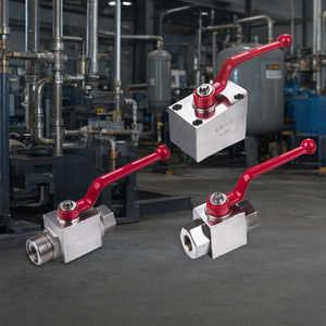 Vanne à boisseau sphérique haute pression QJH en acier au carbone fileté PN315, vanne d'arrêt hydraulique pour le contrôle des accumulateurs - Product Image 2