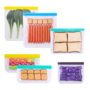 Bolsas Reutilizables Herméticas con Cierre Ziplock para Congelador, Contenedores de Almacenamiento de Alimentos a Prueba de Fugas para Chicle, Leche y Comida para Mascotas - Product Image 4