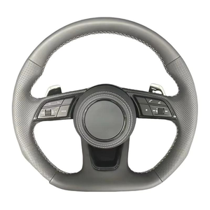 Haute qualité pour Audi B9 assemblage de volant en cuir de carbone modifié pour A4 A3 A5 A6 B6 RS7 <span class=keywords><strong>S</strong></span> <span class=keywords><strong>RS6</strong></span> C8 R8 A7 Q7 Q5 Q3 - Product Image 3