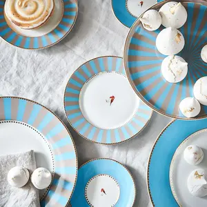 סטודיו פיפ "פ אוהב ציפורים aqingniao תואם צבע מאכל מערבי צלחת קרמיקה הגשה פלטת צלחות קרמיקה - Product Image 5