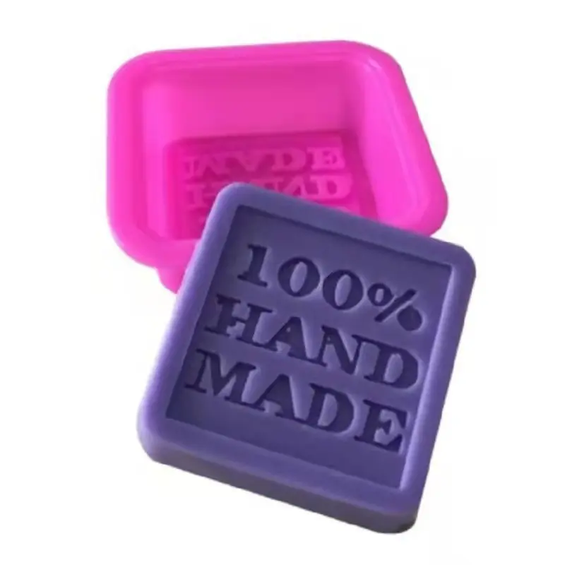 Moule de décoration de gâteau de savon, outil de cuisson fait à la main Offre Spéciale moules de savon en Silicone carrés faits à la main 100% pour la fabrication de savon