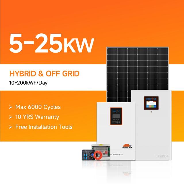 5kW to 30kW Solar Generator with 10 Year Warranty Solar Power System Complet Hybrid Solar Energy System Kit for Home