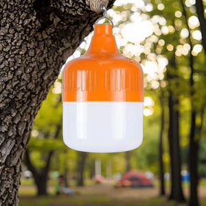 Ampoule LED rechargeable pour le camping, lanterne suspendue portable en plastique orange avec crochet, indice de protection IP65, rechargeable par USB - Product Image 6