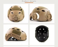 Vente en gros d'usine de casque de sécurité tactique de terrain ABS CS léger Mich2002 version action pour cyclisme