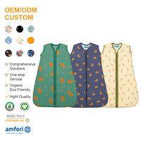 Gigoteuse Bébé en Coton Bio 2.5 tog, Sac de Couchage de Noël sans Manches pour Bébé, Vêtements d'Hiver Personnalisés pour Nouveau-né