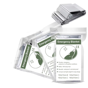 Manta de supervivencia para senderismo al aire libre, condiciones climáticas extremas, película de aluminio para uso de emergencia - Product Image 1