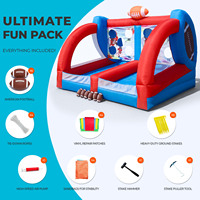 Cible de tir de rugby gonflable commerciale 12,7x10,7x10FT pour adultes et enfants, équipement de lancer de rugby gonflable pour jeux sportifs en extérieur