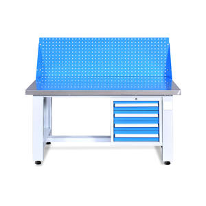 Table <span class=keywords><strong>de</strong></span> travail en acier métallique, table <span class=keywords><strong>de</strong></span> travail robuste pour <span class=keywords><strong>monteur</strong></span>, table d'atelier, table <span class=keywords><strong>de</strong></span> réparation, table d'emballage - Product Image 4