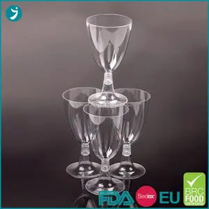 6oz निर्माता थोक चश्मा डिस्पोजेबल कप पुनश्च चश्मा प्लास्टिक ग्लास वाइन के लिए पार्टी