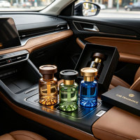Bouteille diffuseur de parfum haut de gamme en verre vide de 120 ml, sans plomb, sans alcool, pour aromathérapie, avec base volcanique décorative