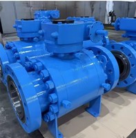 Vanne à boisseau sphérique fixe en acier forgé pneumatique KH, norme américaine, haute température, joint rigide, bride de turbine, pour pipeline de gaz, 2 à 16 pouces