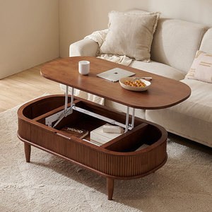 <span class=keywords><strong>Tavolino</strong></span> da Caffè in Legno Massello Stile Nordico con Funzione Sollevabile e Retrattile, Compatto e Moderno, Lussuoso <span class=keywords><strong>Tavolino</strong></span> da <span class=keywords><strong>Salotto</strong></span> con Spazio di Archiviazione - Product Image 5