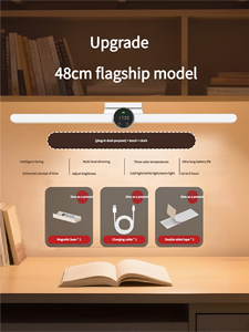 Hấp phụ từ tính Led USB bảng ánh sáng có thể sạc lại đồng hồ điều khiển từ xa thời gian hiển thị điện học tập Đèn bàn - Product Image 4