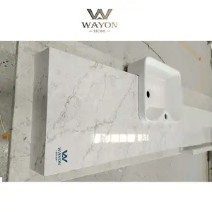 预制水槽优质工程台面石英石岛石英岩纯白色人造石固体表面