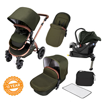 Poussette de bébé de luxe en aluminium, transparente, compacte et légère