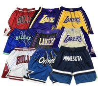 Personnalisé pour Hommes Équipes Maille Réversible Broderie Haute Qualité Sublimation Basketball Shorts Sports Shorts