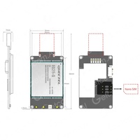 Módem USB Quectel EG25-G LTE 150mbps 4G Desbloqueado con Ranura para Tarjeta Nano SIM Inalámbrico para Uso Global, el Más Reciente, 66.2*30*7mm Interno