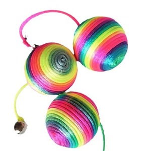 Direct Supply From Manufacturer Colorful Nylon Bell Ball for <b>Cat</b> Bite-Resistant Pet <b>Interactive</b> & Movement <b>Toy</b> - Product Image 1