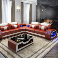 Canapé de salon multifonctionnel de luxe pour villa, design simple et atmosphérique, mobilier de canapé