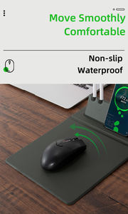 แผ่นรองเมาส์เกมมิ่ง PU พร้อมคีย์บอร์ดชาร์จไร้สายแบบพับได้อเนกประสงค์ 15W สำหรับการใช้งานในสำนักงานและที่บ้าน สร้างสรรค์การใช้งานที่สร้างสรรค์ - Product Image 6