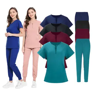 Custom Housemaid Uniform Maid Nanny Women Jogger Scrub Suits For Operating Theatre Wear