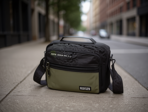 Borsa a tracolla orizzontale da uomo in nylon con chiusura a cerniera per uso quotidiano, adatta a tutte le stagioni - Product Image 2