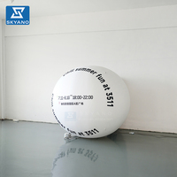 Ballon publicitaire gonflable en PVC blanc personnalisé pour la promotion de la marque lors d'événements en plein air, décoration paysagère