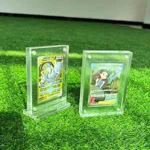 TCG Chất lượng cao Acrylic thẻ duy nhất Pokemon thẻ Collector khung Acrylic Pokemon thẻ chủ hiển thị trường hợp với nam châm mạnh mẽ