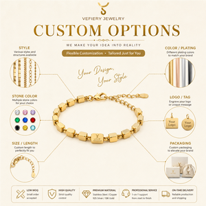 Fabricante de Joyería Personalizada al por Mayor, OEM, ODM, Marca Privada, Pulseras, Collares, Anillos, Pendientes, Empaque con Logotipo Personalizado - Product Image 3