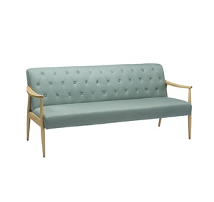 أريكة كارلفورد حديثة من القماش 3 مقاعد جديدة منجدة من الخشب المطاطي لغرفة المعيشة أو الفندق/الشقة تصميم انتقالي - Product Image 4