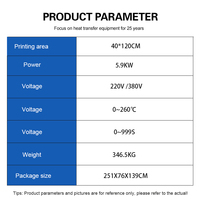 Presse à chaud double station entièrement automatique, grande surface de travail, alimentation stable pour le transfert thermique sur vêtements