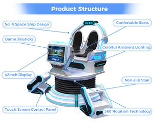 Vr Starship Shape Vr Amusement Ride <span class=keywords><strong>Simulator</strong></span> Máquinas de realidad virtual Vr 9D Egg Motion Chair 2 asientos 9D Cine de realidad virtual - Product Image 4
