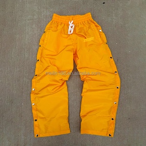 Pantalon de survêtement large en nylon, design personnalisé, polyester de haute qualité, joggers amples en nylon avec boutons - Product Image 3