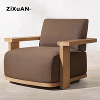 Canapé d'extérieur pour hôtel, mobilier de villa, chaise en métal et teck pour restaurant, chaise longue de patio, chaise longue de piscine, ensemble table et chaises de jardin moderne