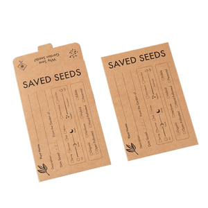 Venta al por mayor de fábrica, bolsa de saco de semillas de papel Kraft marrón personalizada, embalaje de semillas de frutas y verduras con impresión de estampado - Product Image 1