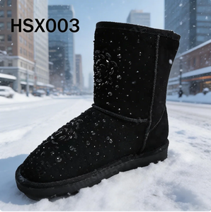 <span class=keywords><strong>Botas</strong></span> <span class=keywords><strong>de</strong></span> Nieve <span class=keywords><strong>Negras</strong></span> para <span class=keywords><strong>Mujer</strong></span> ZYF, con Suela Antideslizante para <span class=keywords><strong>Montaña</strong></span> Nevada, Resistentes a la Congelación en Carreteras Heladas, Forro <span class=keywords><strong>de</strong></span> Lana Cálido, Modelo HSX005 - Product Image 5